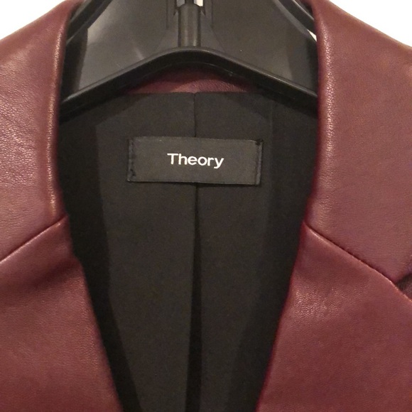 NWT Theory Lamb Leather Blazer Jacket Size 0 - Picture 3 of 10
